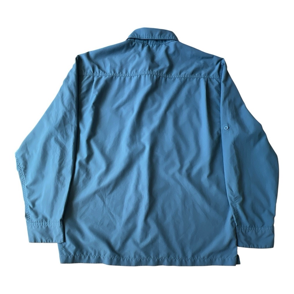 Eddie Bauer Shirt Men XL Performance Hiking Fishing Blue Roll Tab Sleeve Outdoor - Picture 6 of 9